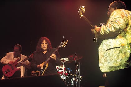 Pappo y B.B. King en el Madison Square Garden, en agosto de 1993