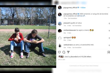 Papu había compartido el tierno recuerdo en su cuenta de Instagram (Foto Instagram @papugomez_official)