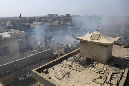Vista de los destrozos en las casas