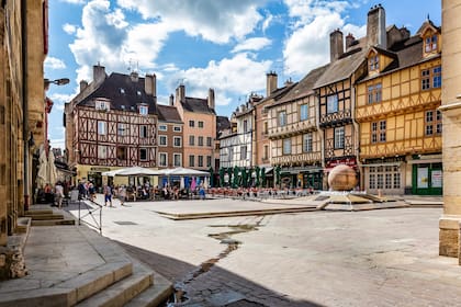 Para descansar, la plaza St. Vincent en Chalon sur Saone