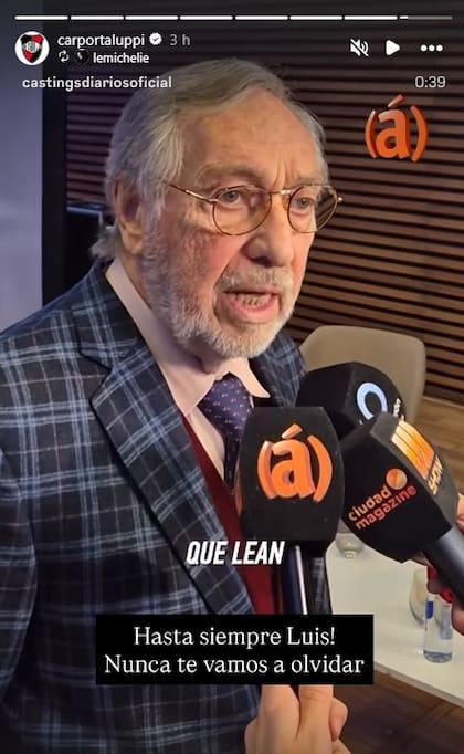 Para despedir a Luis Brandoni, Carlos Portaluppi publicó una entrevista donde el protagonista de la serie nada aconseja a los jóvenes que vean cine