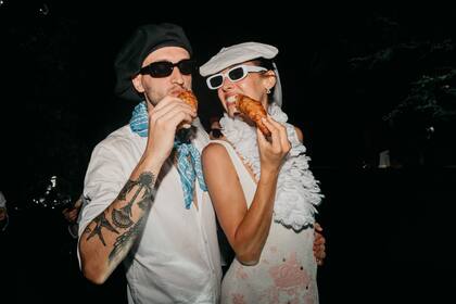 Para el fin de fiesta no podían faltar las medialunas, inspirados en el nombre de su cuenta de TikTok, “Medialuncita".