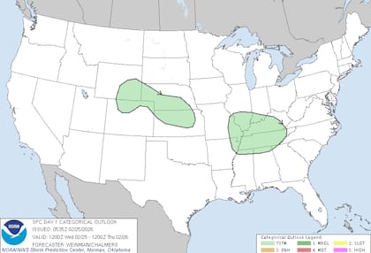 Para el jueves, el frente frío asociado al sistema invernal provocará lluvias y tormentas eléctricas en el Atlántico medio y el sureste