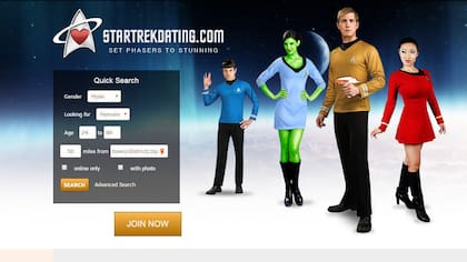Para encontrar trekkies, Star Trek Dating