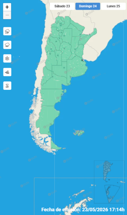 Para este domingo el SMN no emitió alertas meteorológicas
