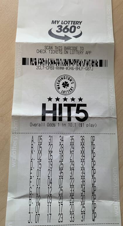 Para ganar el premio mayor, los jugadores deben acertar los cinco números, entre 1 y 42. El boleto es una imagen de referencia y no corresponde al ticket ganador