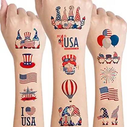 Para grandes y chicos tatuajes temporales para celebrar la independencia
