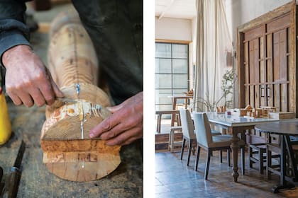 Para hacer sus muebles desde cero y por encargo, en Pampa usan maderas nobles antiguas; principalmente, pino tea, pino Oregón, lapacho y quebracho colorado.