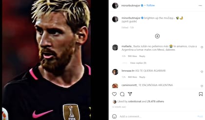 Para intentar conciliar, compartió una foto de Leo Messi