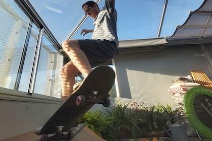 Para intrépidos: una rampa en una terraza cerrada en un departamento de Almagro