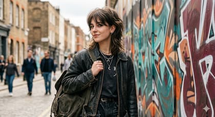 Para las que escapan de la prolijidad absoluta y prefieren un aire más rockero, el wolf cut es el elegido (Foto: IA)