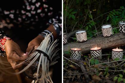 Para las velas Mbayá se usan las raíces de güembé, las confecciona una comunidad guaraní.