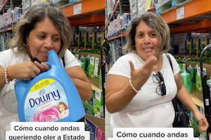Para obtener el "olor a estados Unidos", la mujer olfateó primero diversas marcas de suavizante para la ropa