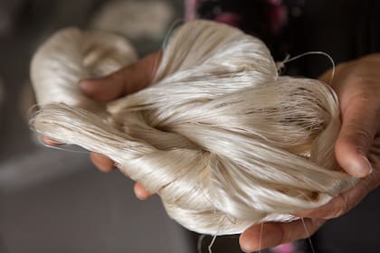 Para obtener un kilo de hilo de seda se requieren 8 horas de devanado
