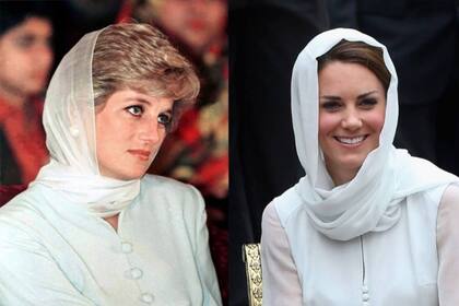 Para realizar sus respectivos viajes a Pakistán, Diana y su nuera utilizaron la misma vestimenta acorde al país visitado