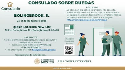 Para recibir la atención en la unidad móvil, se tiene que generar cita y llevar documentos requeridos (Instagram/@consulmex_chicago)