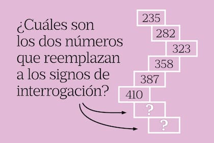 Para resolver este acertijo deberás descubrir qué relación existe entre los números de la escalera