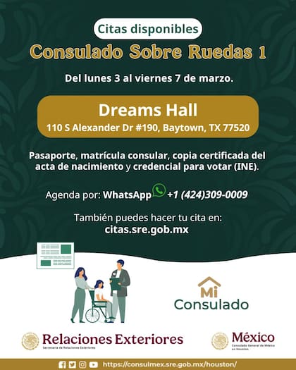 Para ser atendido, se tiene que generar una cita (Instagram/@consulmexhouston)