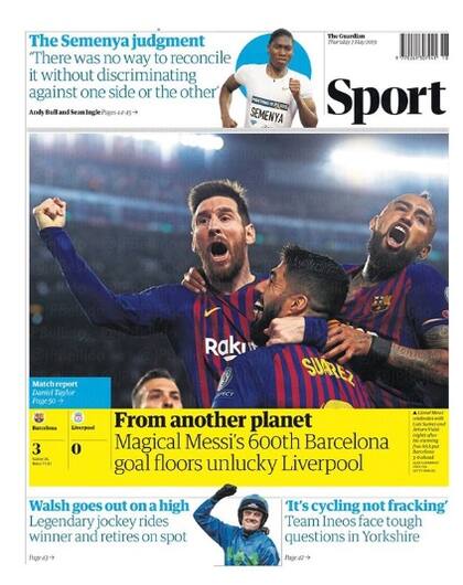 Para The Guardian, Messi es de otro planeta