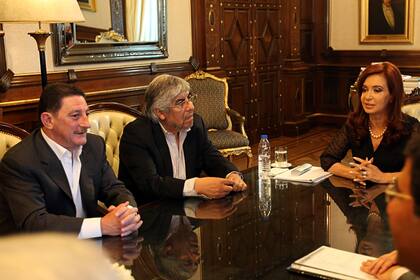 Parece que fue ayer. Moyano y Viviani, cuando estaban juntos y eran recibidos por la presidenta Cristina Kirchner