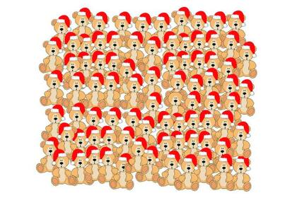 Parece que uno de los osos de esta imagen no tiene tanto "espíritu" navideño