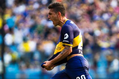 Leandro Paredes y un grito de gol en su corta etapa en Boca