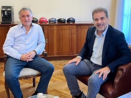 Pareja y Ritondo, durante la reunión