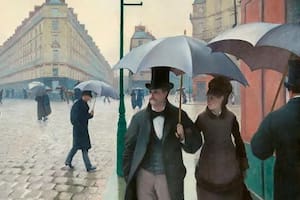 París del siglo XIX fue el escenario del ascenso del flâneur. ("Calle de París; día lluvioso", de Gustave Caillebotte, 1877)