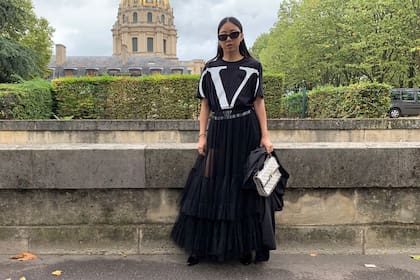 Street Style en París durante la semana de la moda