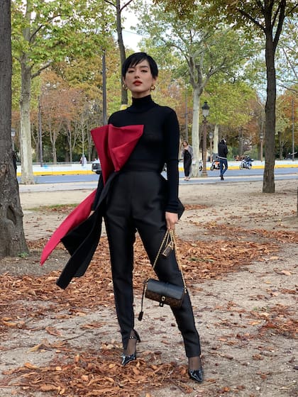 Street Style en París durante la semana de la moda