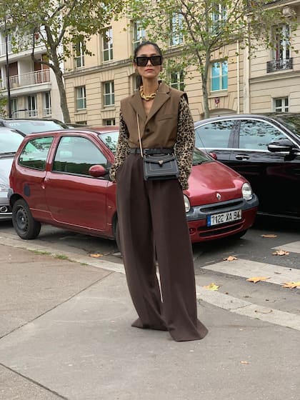 Street Style en París durante la semana de la moda