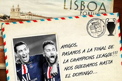 Paris Saint Germain envía postales por su condición de finalista de la Champions