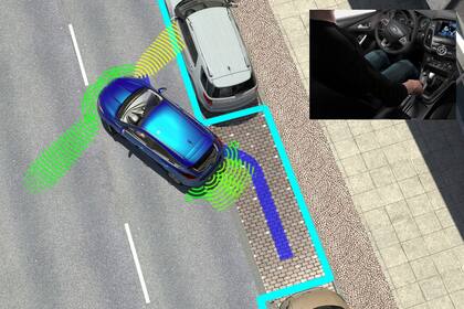 Park Assist. El sistema semiautomático encuentra el espacio y se hace cargo del movimiento del volante