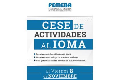 Paro de 24 horas para los afiliados de IOMA