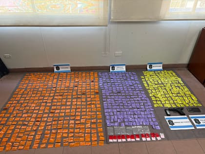 Parte d ela droga secuestrada