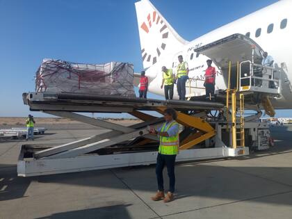 Parte de la ayuda humanitaria trasladada a Sudán