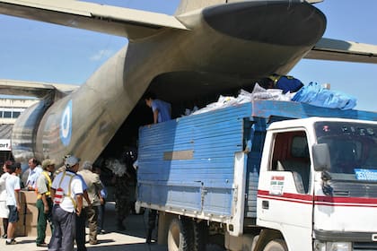 Parte de la ayuda que se envió a Bolivia durante las últimas inundaciones