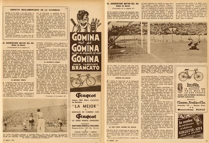 Parte de la crónica de la revista El Gráfico, en donde relatan los hechos de la escandalosa definición de la Copa Roca de 1939