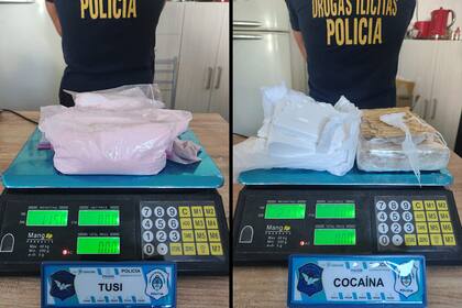 Parte de la droga secuestrada