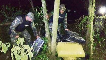 Parte de la droga incautada en Corrientes