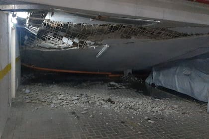 Parte de la estructura que se derrumbó