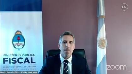 Parte de la exposición del fiscal Luciani ante los jueces del TOF 2