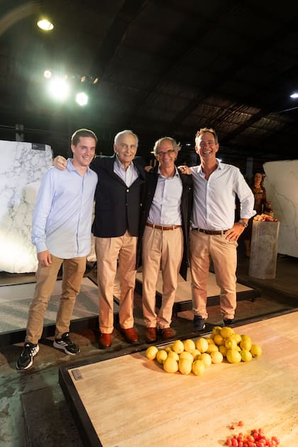 Parte de la familia fundadora: Francisco, Pablo, Diego y Javier de Stefano