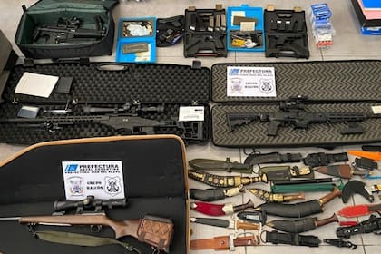 Parte de las armas secuestradas