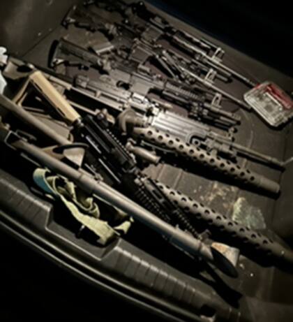 Parte de las armas incautadas al CDN