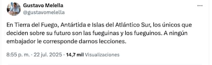 Parte de las declaraciones de Melella sobre Lamelas