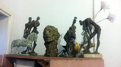 Parte de las esculturas recuperadas