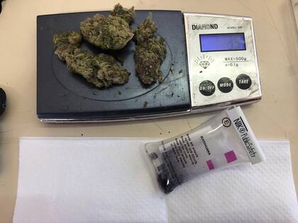 Parte de las flores de cannabis secuestradas en una encomienda