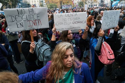 Parte de las movilizaciones que se llevaron adelante por la reforma del INTA