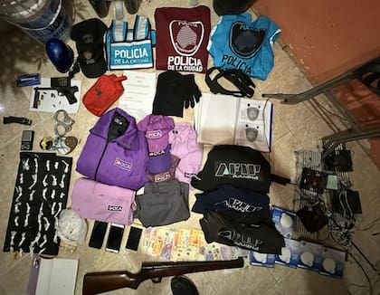 Parte de lo incautado a los Cabrera en los tres allanamientos